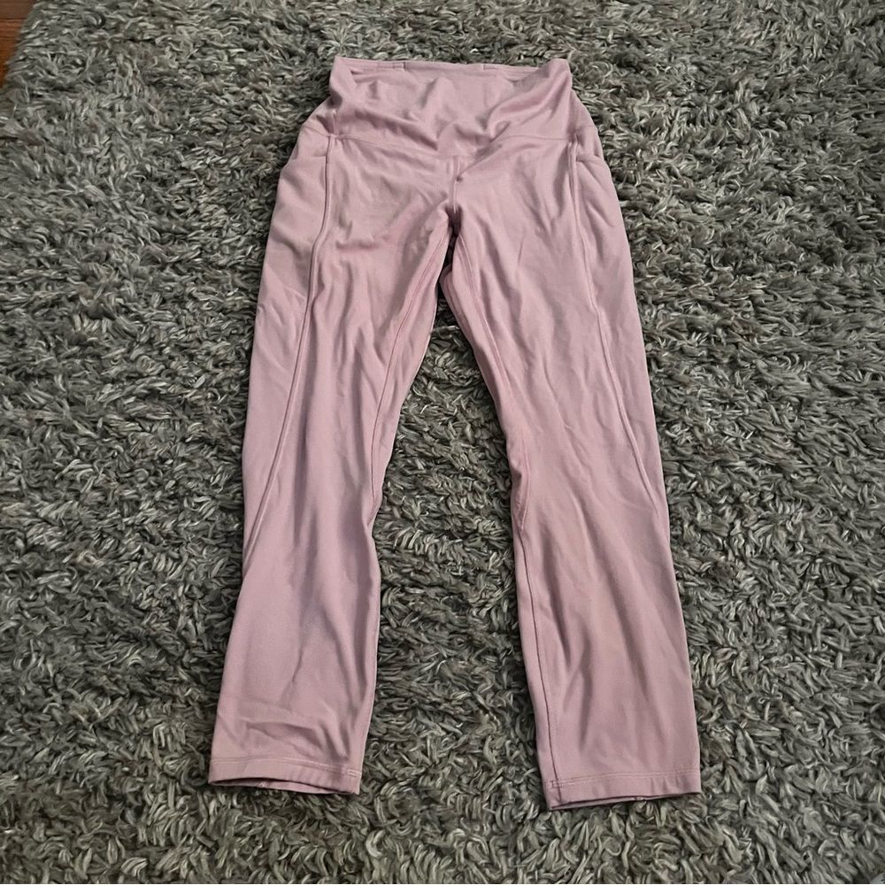 Lululemon Align with pockets 23” leggings pink peony size 6